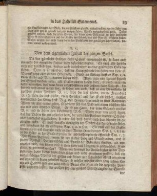 §. 5. Von dem eigentlichen Inhalt des ganzen Buchs.