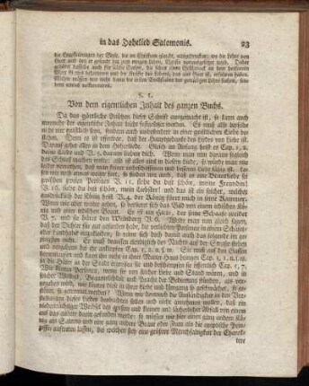 §. 5. Von dem eigentlichen Inhalt des ganzen Buchs.