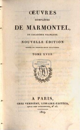Oeuvres complètes de Marmontel, 18. Régence du Duc d'Orléans