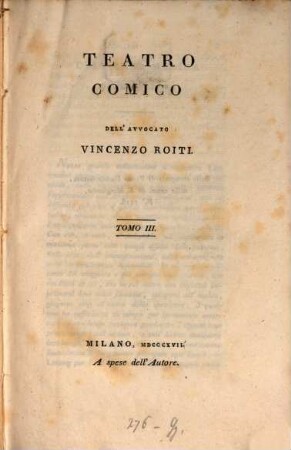 Teatro comico, 3