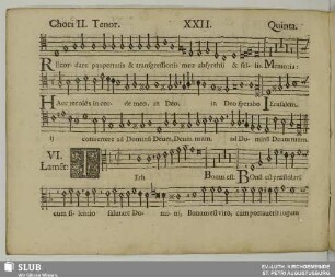 XXII. VI. Lamentatio: Teth bonus est Dominus