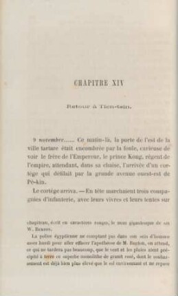 Chapitre XIV. Retour à Tien-tsin
