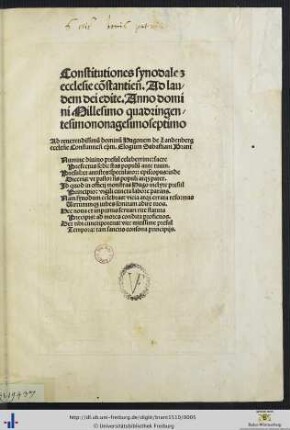 Ad Dominum Hugonem de Landenberg Elogium Sabastiani Brant