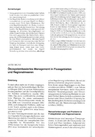 Ökosystembasiertes Management in Flussgebieten und Regionalmeeren