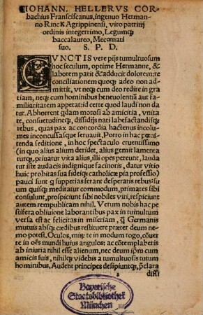 Malleolvs Christianvs : Vera piaq[ue] excudens ac confirmans orthodoxa, Authore V.P.Iohãne Hellero Corbachio Minoritano de obseruantia, Maioris ecclesiae Coloniensis Ecclesiaste praecipuo. Eivsdem De Paedobaptismo, atq[ue] adeo unius in Ecclesia catholica baptismatis assertio