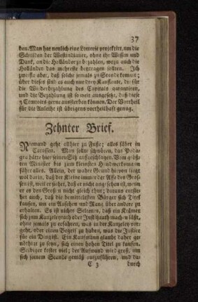 Zehnter Brief.