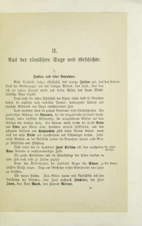 II. Aus der römischen Sage und Geschichte