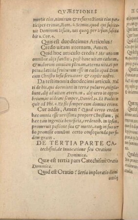 De Tertia Parte Catechismi, de Inuaocatione seu Oratione Dominica.