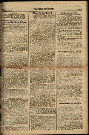 Zweite Ausgabe vom Freitag, den 05. Mai 1939.