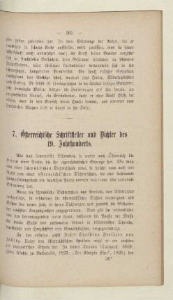 7. Österreichische Schriftsteller und Dichter des 19. Jahrhunderts