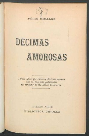 Décimas amorosas