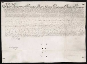 Primae preces des Kaisers Joseph II. für Alexander Franz von Wessenberg.