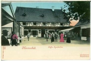 Marienbad. Café Egerländer, Hofansicht