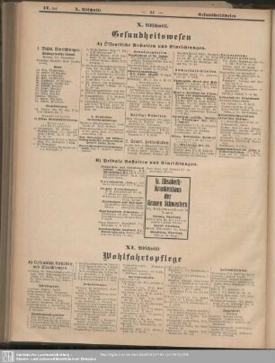 XI. Abschnitt. Wohlfahrtspflege