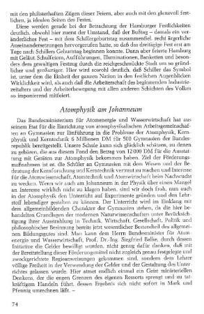 Atomphysik am Johanneum