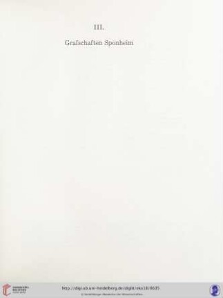 III. Grafschaften Sponheim