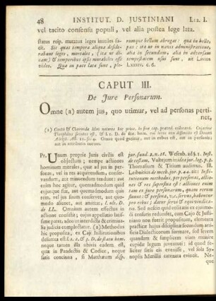 Caput III. De Iure Personarum