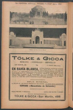 La exposición universal "Panamá-Pacífico" para 1915