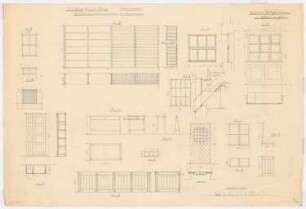 Landhaus Dr. Ruge, Nardevitz: Details Tischler und Schlosserarbeiten KG 1:20