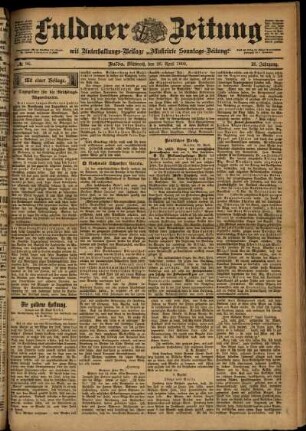 Ausgabe vom Mittwoch, den 26. April 1899.