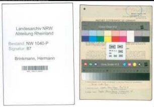 Entnazifizierung Hermann Brinkmann , geb. 22.07.1909 (Polizeihauptwachtmeister)