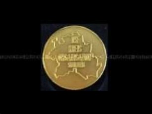 Medaille anlässlich des 25jährigen Bestehens der DSF- Kreisorganisation Stollberg
