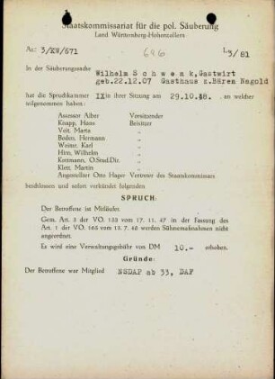 Schwenk, Wilhelm