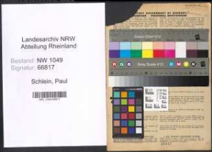Entnazifizierung Paul Schlein , geb. 01.03.1908 (Verwaltungsbeamter)