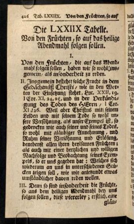 426-431, Die LXXIIX. Tabelle