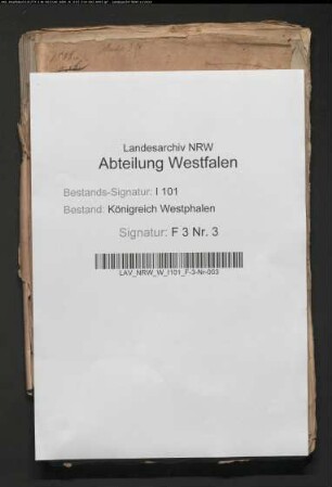 Anlagen zum Überlieferungsprotokoll des Domänenamts Hardehausen