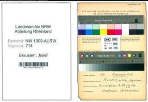 Entnazifizierung Josef Brausam, geb. 03.05.1907 (Landw.Arbeiter)