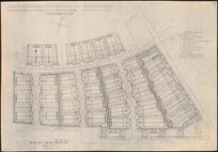 Gartenanlage Bereitschaftssiedlung Oberschlesische Hydrierwerke, Blechhammer: Bepflanzungsplan westl. Teil der Siedlung 1:500