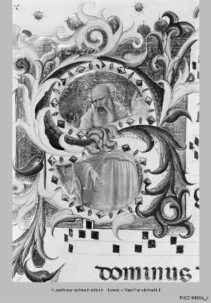 Historisierte Initiale S(alus populi ego sum): Prophet - Diurno Domenicale