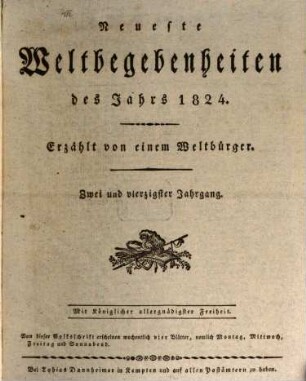 Neueste Weltbegebenheiten : d. Jahrs ... 1824 = Jg. 42
