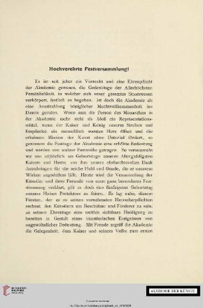 Hochverehrte Festversammlung!