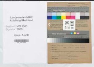 Entnazifizierung Arnold Klaus, geb. 23.03.1906 (Verw.Beamter)