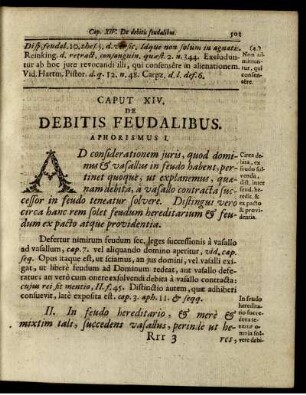 Caput XIV. Debits Feudalibus.