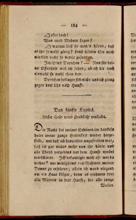 Das fünfte Kapitel. Unser Held wird sterblich verliebt.