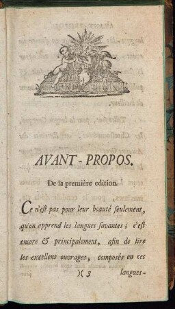 Avant-Propos. De la première edition.