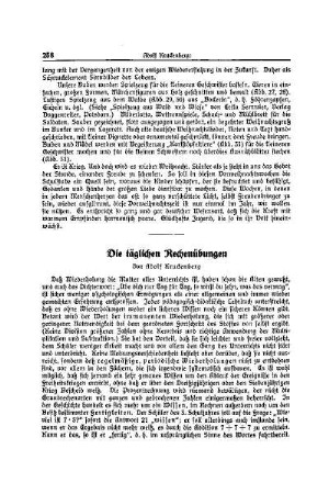 Die täglichen Rechenübungen