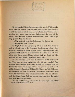 Der Wert des Lebens nach Platon