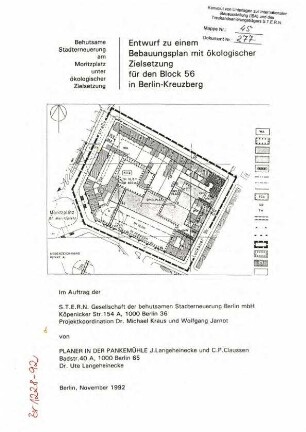 Gutachten: Bebauungsplan mit ökologischer Zielsetzung Block 56