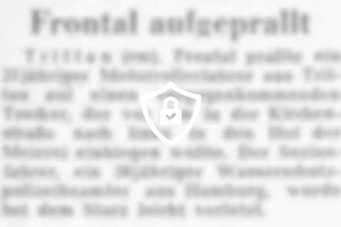 Frontal aufgeprallt
