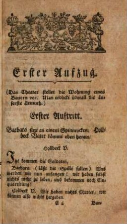 Der Deserteur aus Kindesliebe : Ein Lustspiel in drey Aufzügen
