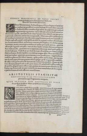 Aristotelis Stagiritae Rhetoricorum Ad Theodecten Liber ...