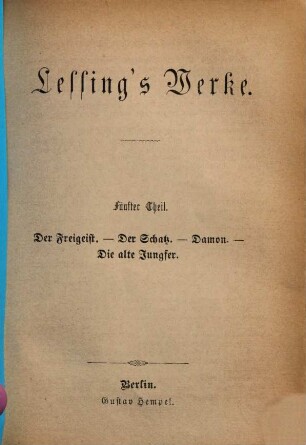Lessing's Werke, 5