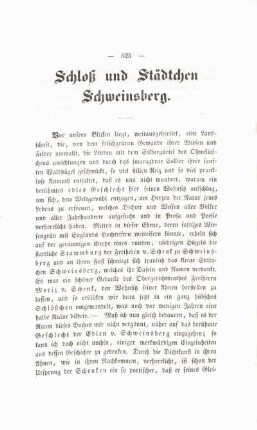 Schloß und Städtchen Schweinsberg.