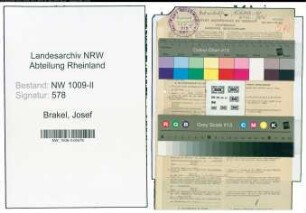Entnazifizierung Josef Van Brakel , geb. 07.08.1903 (Rentmeister)
