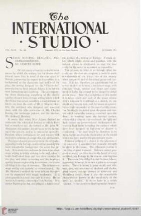 Stage setting: realistic and impressionistic