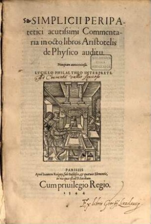 Commentaria in octo libros Aristotelis de Physico auditu
